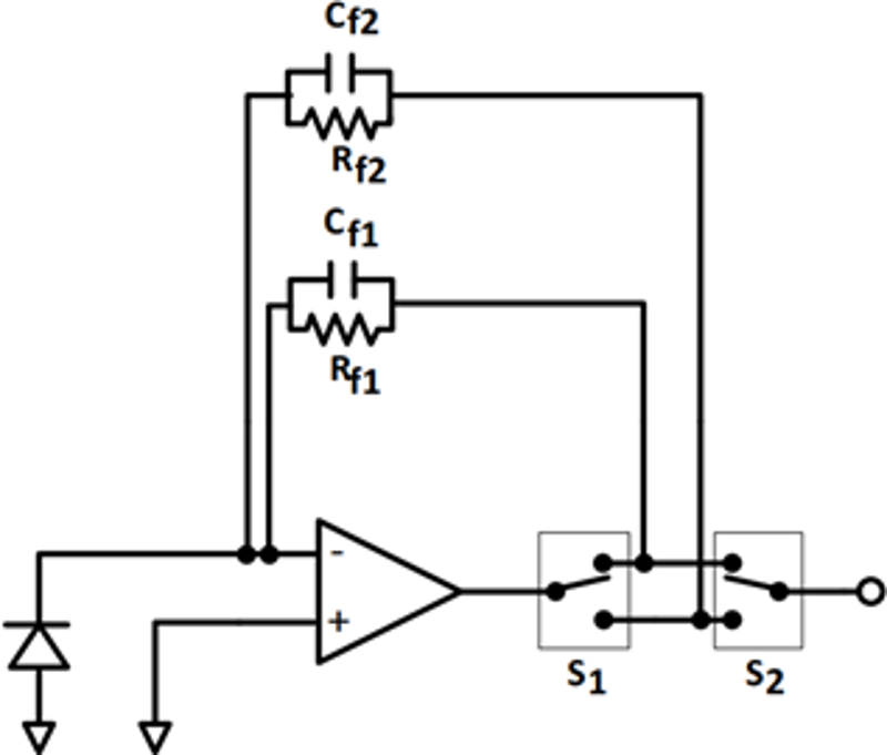 二极管使用两组开关降低环路内额外电阻产生的误差图